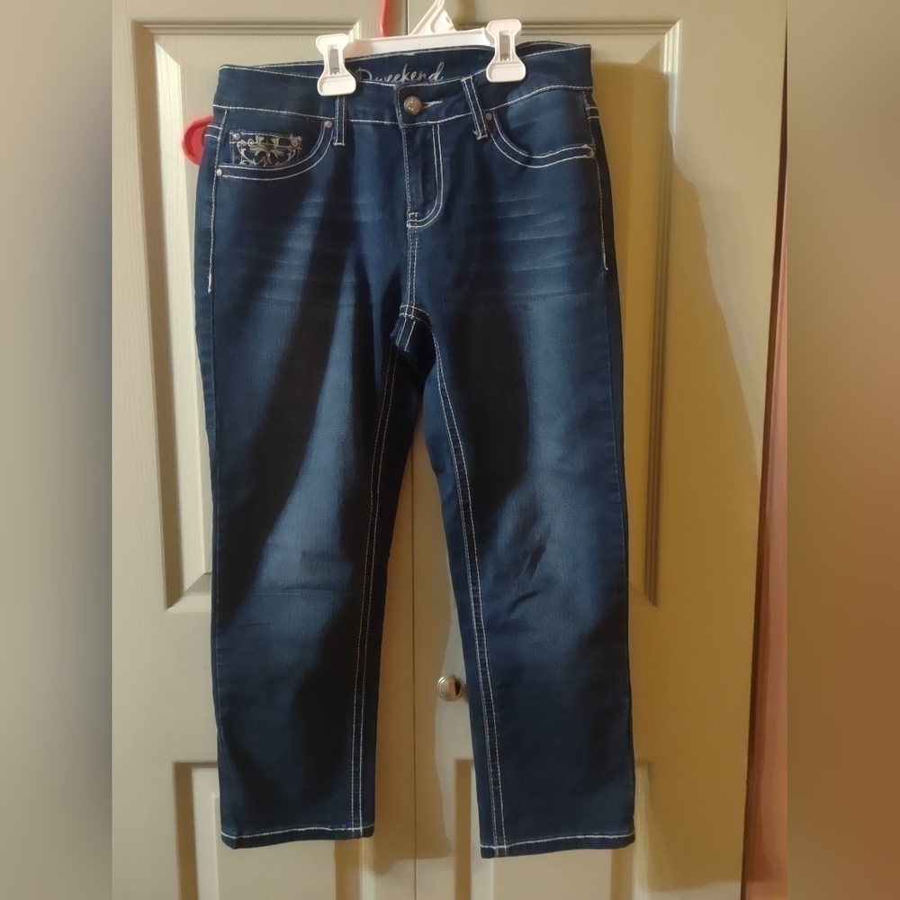 New Directions Weekend Jeans Womens Adult Size 8 Blue Denim